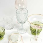 pastel colored glasses on a table
